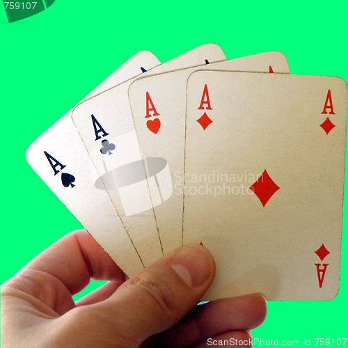 Image of Poker of aces cards