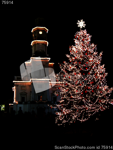 Image of Christmas Tree In City 1