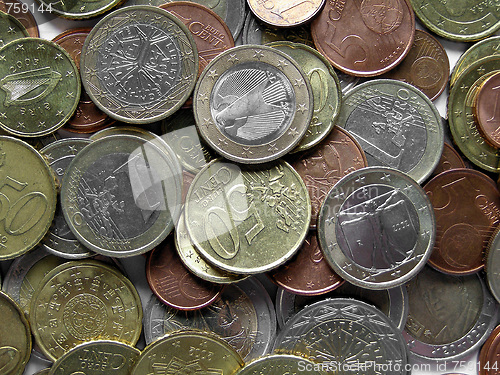 Image of Euro coins background