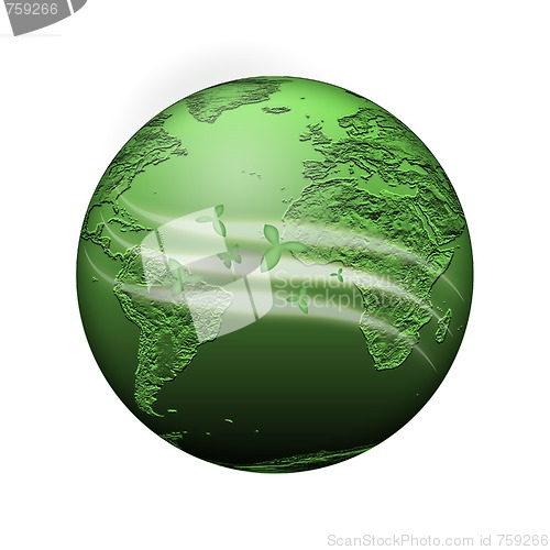 Image of green planet
