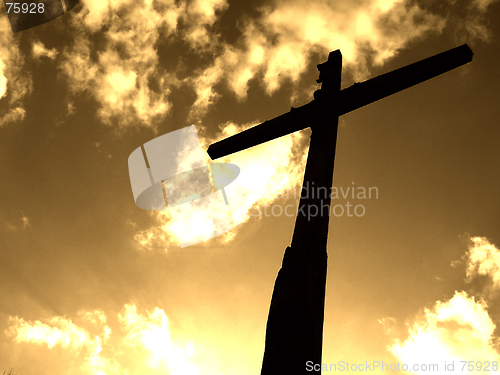 Image of cross in sky