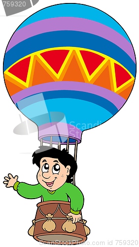 Image of Boy in balloon