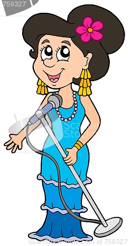 Image of Beautiful singer