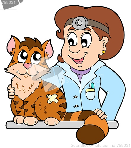 Image of Cat at veterinarian