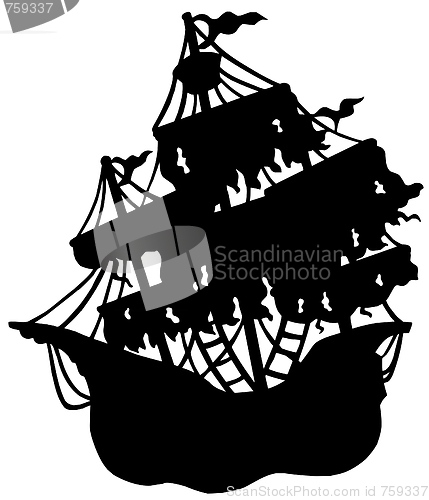 Image of Mysterious ship silhouette