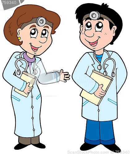 Image of Two cartoon doctors