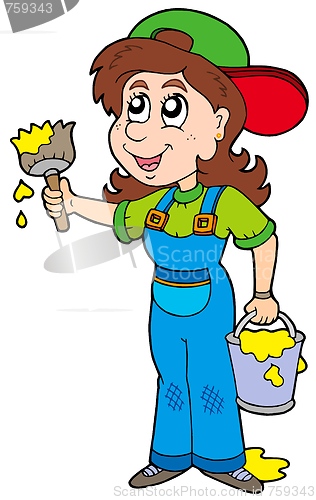 Image of Cute house painter