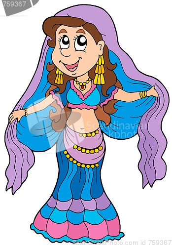 Image of Cartoon belly dancer
