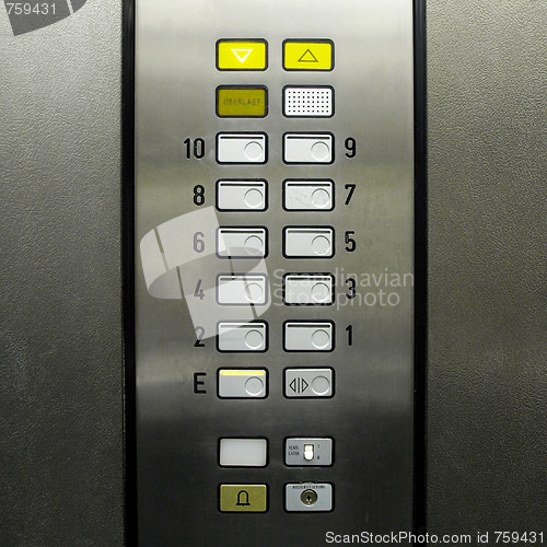 Image of Lift elevator keypad