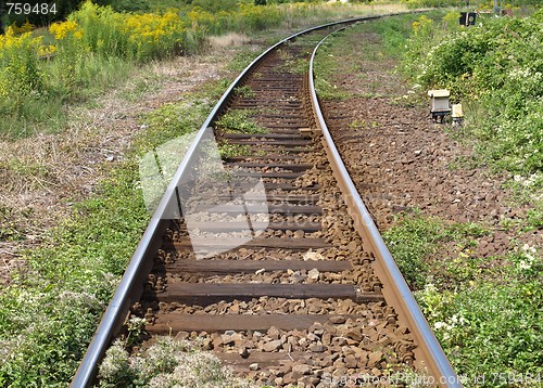 Image of Railway railroad tracks