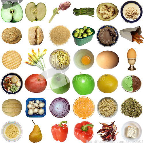 Image of Food collage isolated