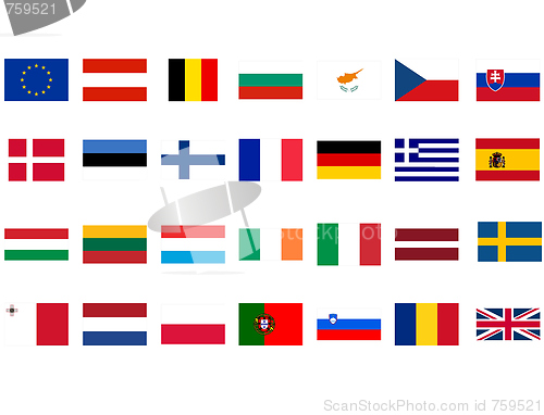 Image of European flags