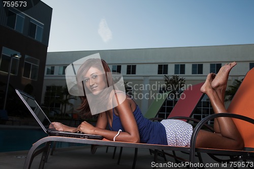 Image of Young attractive twenties brunette Indian businesswoman