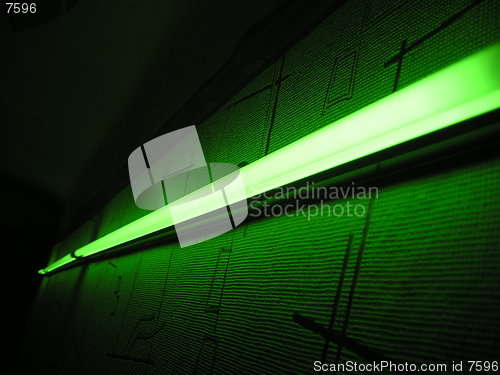 Image of green neon lamp