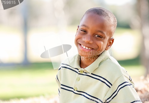 Image of Happy Young African American Boy