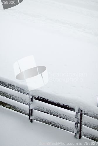 Image of Fence and snow