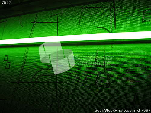 Image of green neon lamp