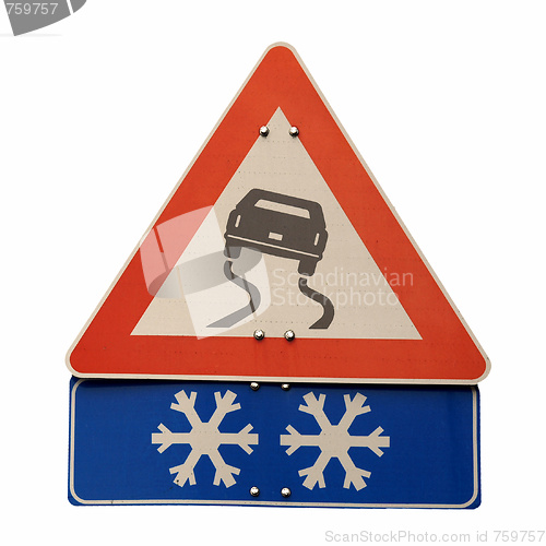 Image of Slippery road sign