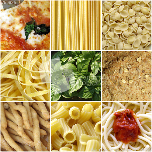 Image of Italian food collage