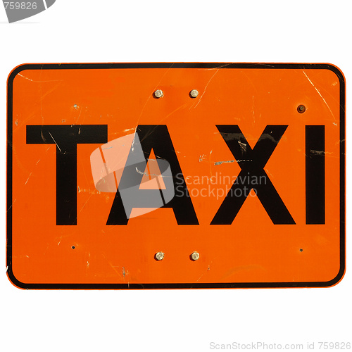 Image of Taxi sign isolated 