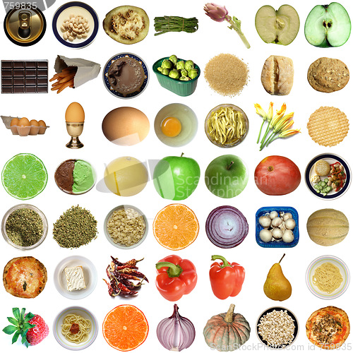 Image of Food collage isolated