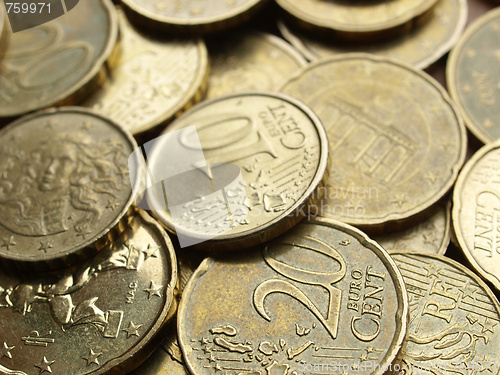 Image of Euro coins background