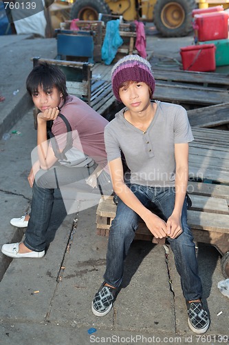 Image of Urban Asian youth hanging out