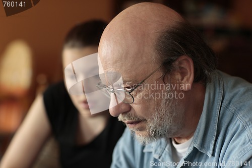 Image of Pensive senior portrait