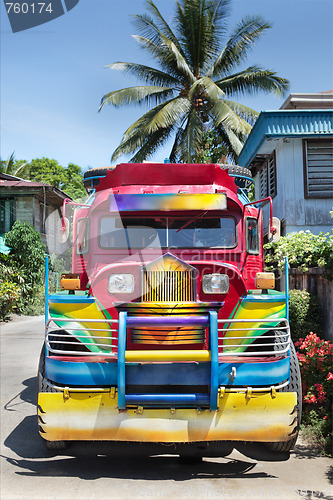 Image of Colorful Filipino jeepney