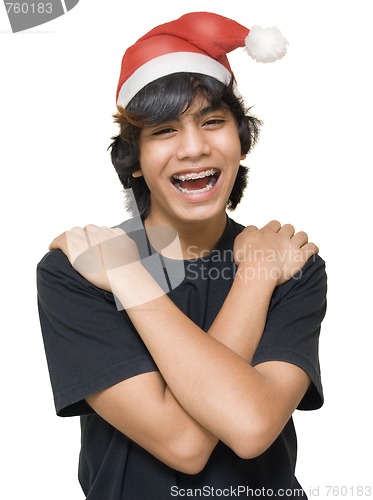 Image of Teenager Santa portrait