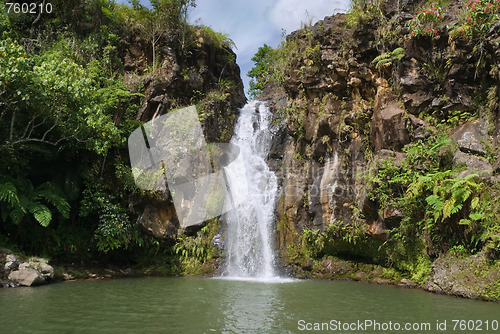 Image of Secluded tropical waterfall