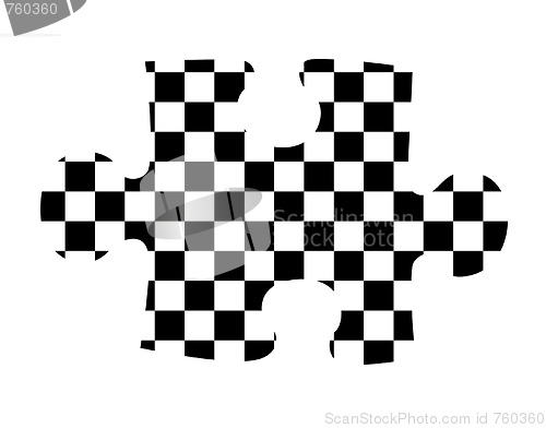 Image of Checkered Puzzle Piece