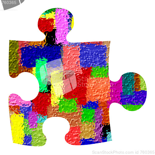 Image of Colorful Puzzle Piece