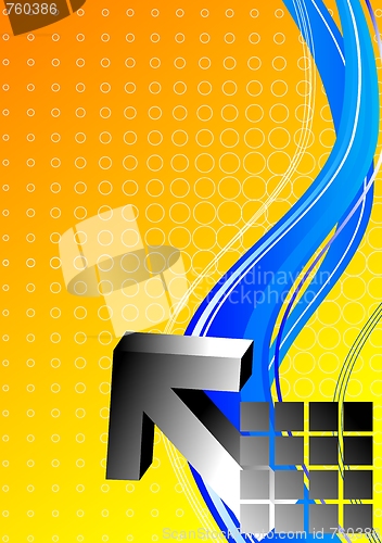 Image of Black 3d arrow