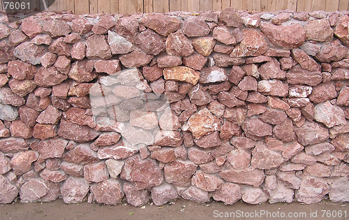 Image of Red granite wall