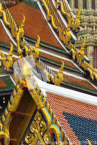 Image of Roof details at Wat Phra Kaeo in Bangkok