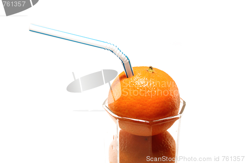 Image of Tangerines with straws