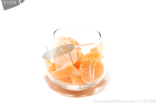 Image of Tangerine segments in a glass bowl