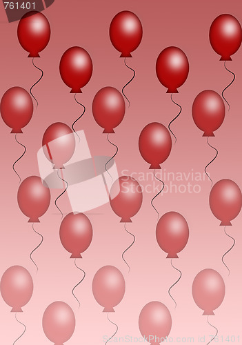 Image of red balloon background