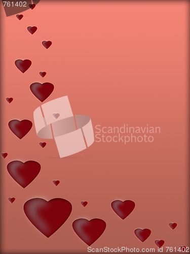 Image of Pink and red Heart Frame