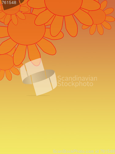 Image of yellow floral frame