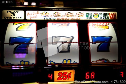 Image of Slot machine with 7's