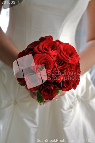 Image of Red Rose bridal bouquet