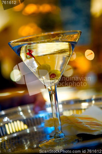 Image of Martini on a silver serving tray