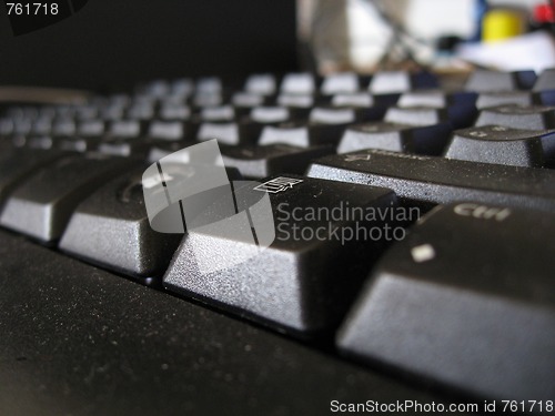 Image of Keyboard in a Computer Lab, Tuscany, Italy