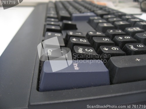 Image of Keyboard in a Computer Lab, Tuscany, Italy