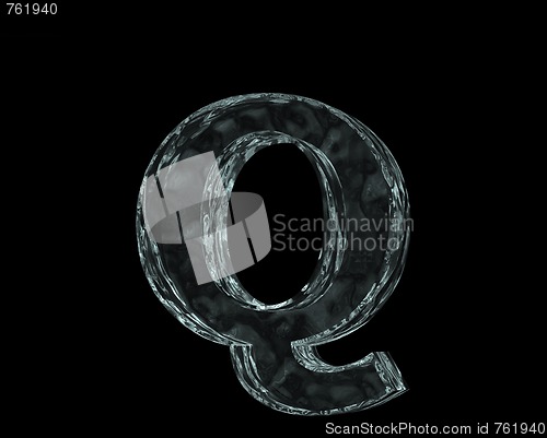 Image of frozen letter q