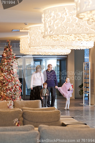 Image of Family in the hotel