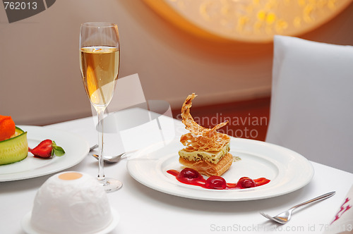 Image of Dessert in restaurant