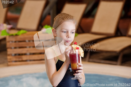 Image of Girl with glass of coctail